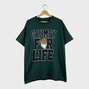 Disney Grumpy For Life T Shirt Green Mens Large